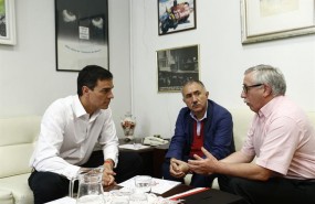 ep pedro sanchezreunepepe alvarez e ignacio fernandez toxo