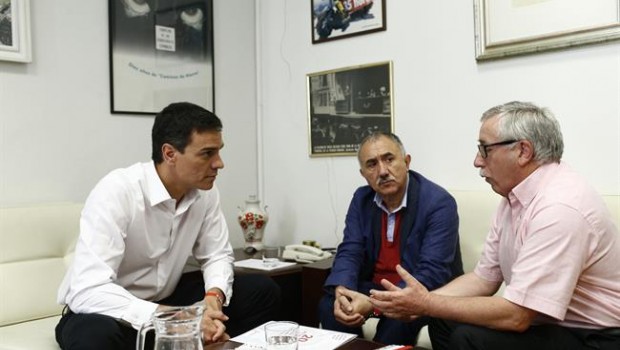 ep pedro sanchezreunepepe alvarez e ignacio fernandez toxo