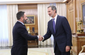 ep santiago abascal presidente de vox con el rey felipe vi