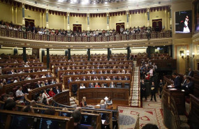 ep vista del hemiciclo del congreso de los diputados durante lel debate de investidura de pedro
