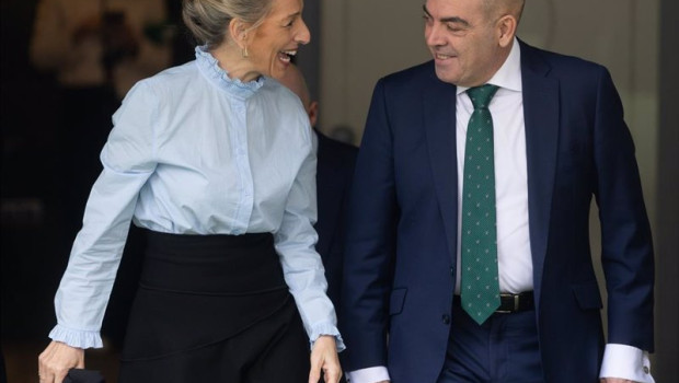 ep archivo   el presidente de ata lorenzo amor y la vicepresidenta segunda del gobierno y ministra