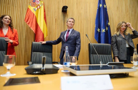 ep archivo   i d la portavoz del pp en el congreso ester munoz el presidente del pp alberto nunez