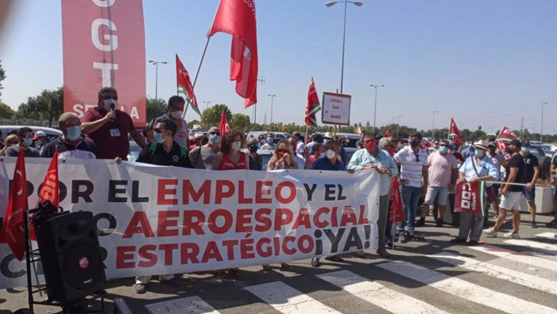 Archivo - Movilización de trabajadores por Airbus | UGT-A - Archivo ep archivo movilizacion de trabajadores por airbus