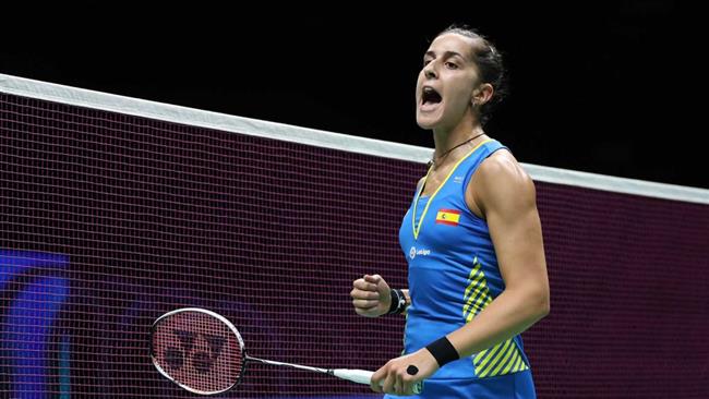Carolina Marín celebra un punto en el Campeonato del Mundo | @LALIGA4SPORTS ep carolina marin celebrapuntocampeonatomundo