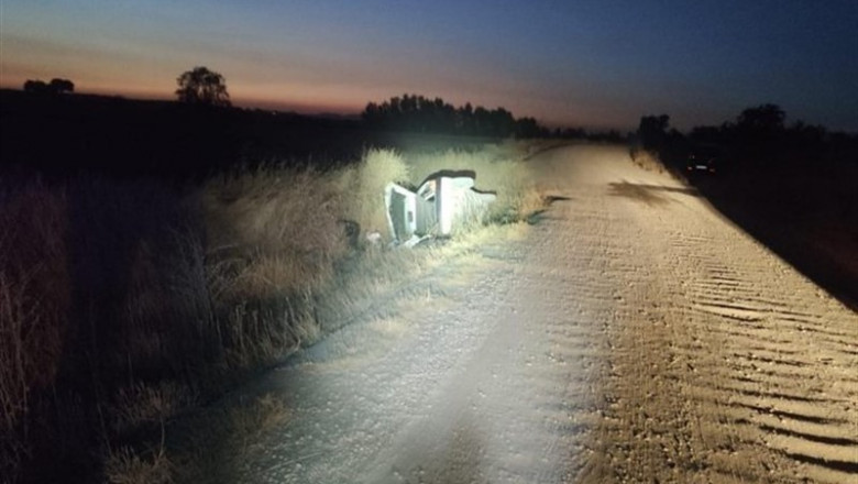 Coche del padre detenido con su hijo accidentado en Hinojosa del Duque. | DGT ep coche del padre detenido con su hijo accidentado en hinojosa del duque