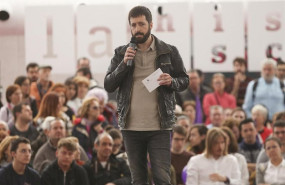 ep el candidato de unidas podemos al congreso por valladolid juanma del olmo participa en un acto