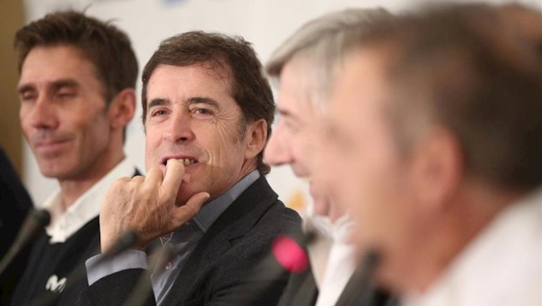 ep el exciclista profesiona pedro delgado durante el desayuno deportivo de europa press 40 anos de