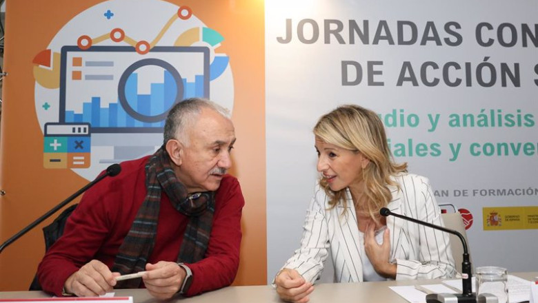 ep el secretario general de ugt pepe alvarez y la vicepresidenta segunda y ministra de trabajo y ep el secretario general de ugt pepe alvarez y la vicepresidenta segunda y ministra de trabajo y