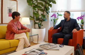 ep isabel rodriguez y denis itxaso durante su encuentro en madrid