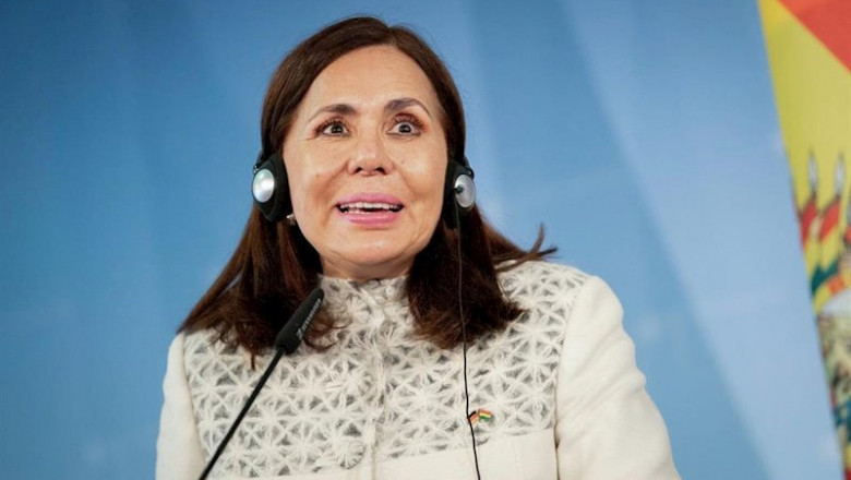 La ministra interina de Asuntos Exteriores de Bolivia, Karen Longaric. | Kay Nietfeld/dpa - Archivo ep la ministra interina de asuntos exteriores de bolivia karen longaric