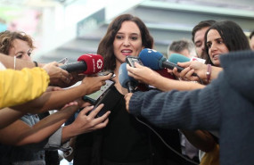 ep la presidenta de la comunidad de madrid isabel diaz ayuso ofrece declaraciones a los medios de