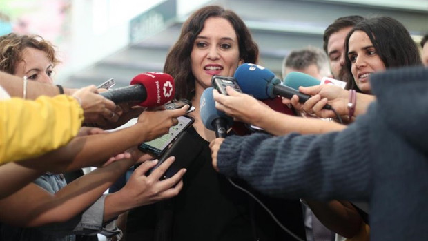ep la presidenta de la comunidad de madrid isabel diaz ayuso ofrece declaraciones a los medios de