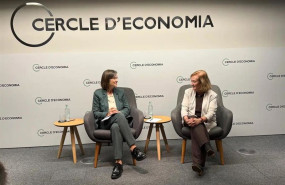 ep la presidenta del cercle deconomia teresa garcia mil y la presidenta de airef cristina herrero
