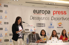 ep la presidentaconsejo superiordeportes maria jose rienda intervienedesayuno deportivoeuropa press motor con mmujer enhotel hesperiamadrid