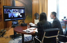 ep los reyes se reunen por videoconferencia con irene lozano y deportistas olimpicos y paralimpicos