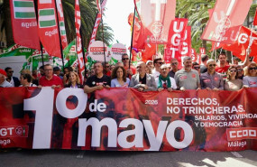 ep los secretarios generales de ccoo y ugt unai sordo y pepe alvarez respectivamente en malaga en la