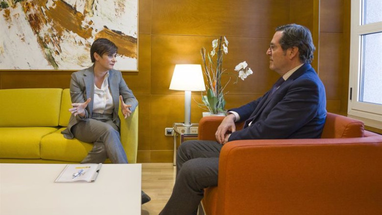 ep reunion entre isabel rodriguez y antonio garamendi el 24 de enero de 2024 ep reunion entre isabel rodriguez y antonio garamendi el 24 de enero de 2024