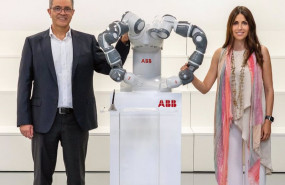 ep sami atiya presidente del negocio de robotics discrete automation de abb y veronica pascual boe