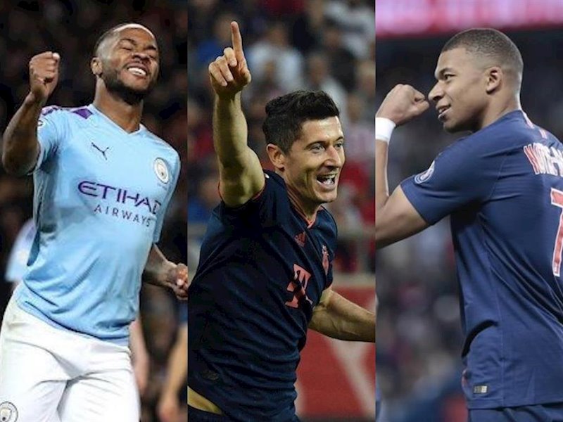 ep sterling lewandowski y mbappe celebran los goles de su equipo en este martes europeo ep sterling lewandowski y mbappe celebran los goles de su equipo en este martes europeo