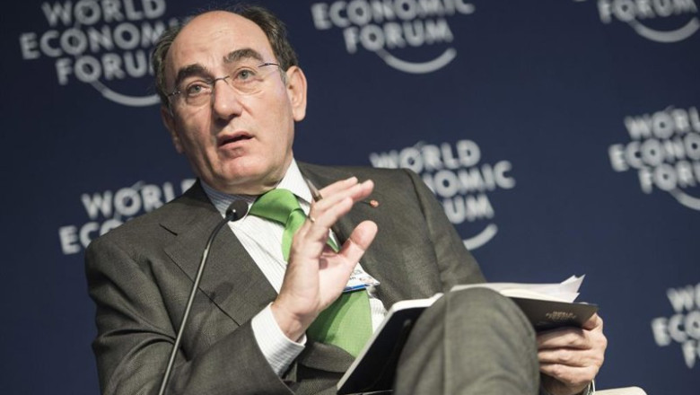 Archivo - El presidente de Ibedrola, Ignacio Galán, en Davos | IBEDROLA - Archivo ep archivo el presidente de ibedrola ignacio galan en davos