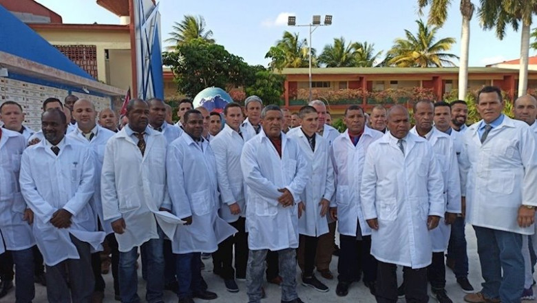 Brigada de médicos y enfermeros cubanos enviados a Lombardía, Italia, para combatir el coronavirus | MINISTERIO DE SANIDAD DE CUBA ep brigada de medicos y enfermeros cubanos enviados a lombardia italia para combatir el coronavirus