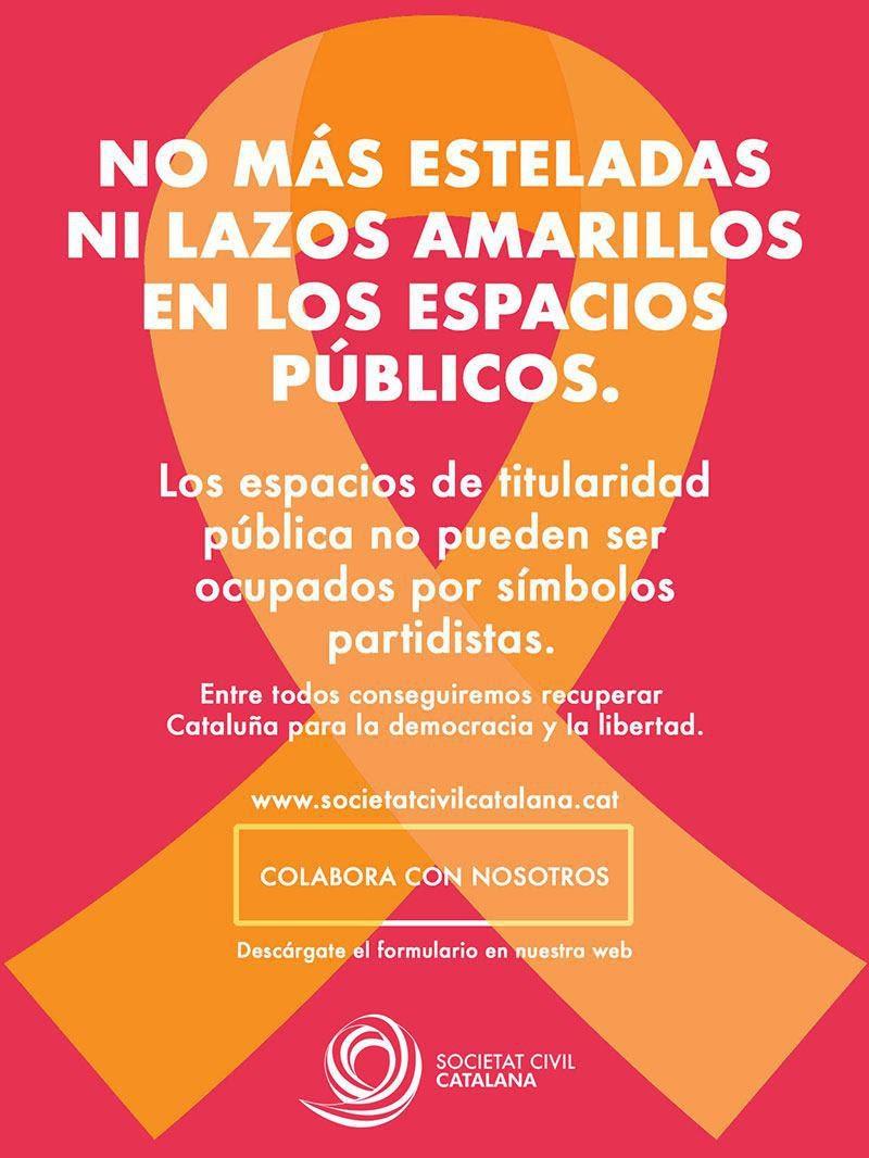 Cartel de SCC para denunciar símbolos independentistas en la vía pública | SCC ep cartelsccdenunciar simbolos independentistasla via publica