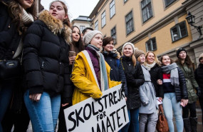 ep climate awareness protest in stockholm