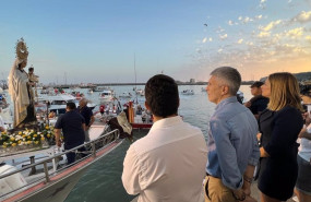 ep el ministro del interior fernando grande marlaska presencia la procesion de la virgen del carmen
