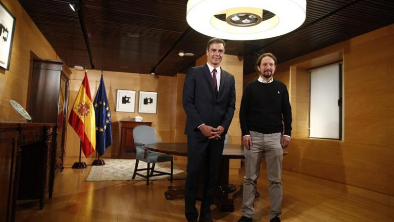 El presidente del Gobierno en funciones, Pedro Sánchez, con el secretario general de Unidas Podemos, Pablo Iglesias | Eduardo Parra - Europa Press - Archivo ep el presidente del gobierno en funciones pedro sanchez con el secretario general de unidas podemos