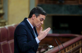 ep el presidente del gobierno en funciones pedro sanchez da la replica desde la tribuna del congreso