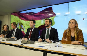 ep el presidente del pp pablo casado preside la reunion de la junta directiva nacional de su partido