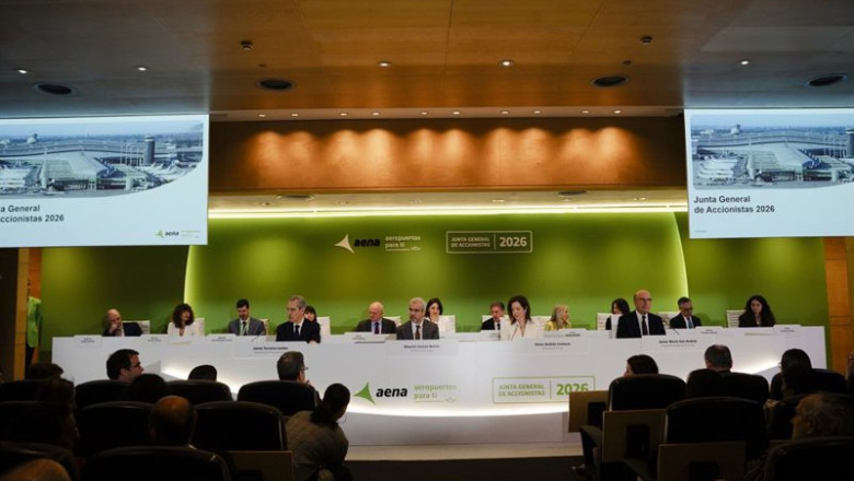 ep el presidente y consejero delegado de aena maurici lucena durante la junta general de accionistas