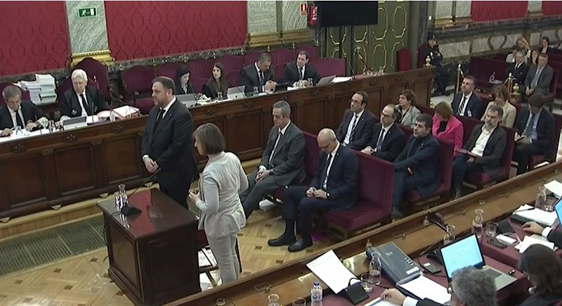 ep interrogatorio a oriol junqueras en el juicio por el proces en el tribunal supremo