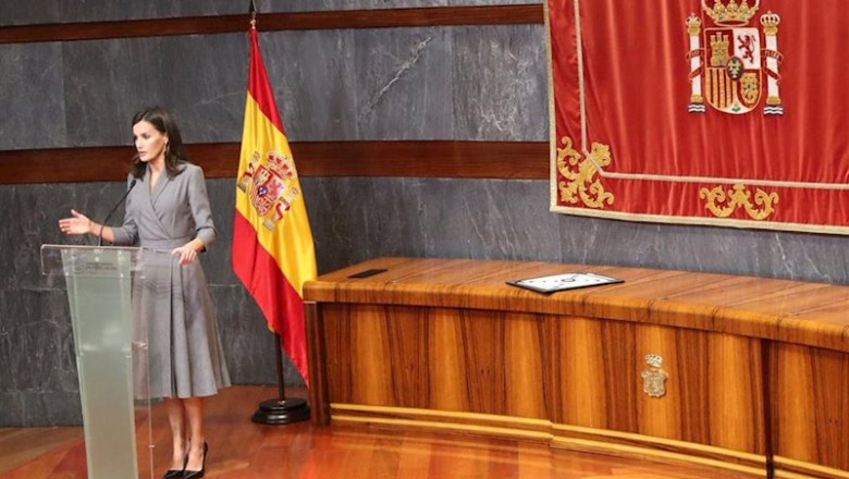 ep la reina letizia durante su intervencion en el acto en el que ha recibido el premio del ep la reina letizia durante su intervencion en el acto en el que ha recibido el premio del