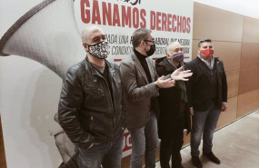ep los secretarios generales de ccoo unai sordo y ugt pepe alvarez junto a los responsables en c lm