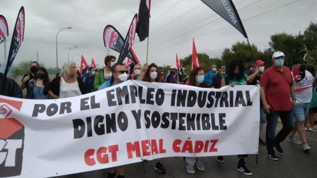 ep manifestacion contra el cierre de la planta de airbus puerto real