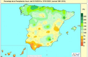 ep mapa de lluvias acumuladas en el conjunto de espana desde el 1 de octubre de 2019 hasta el 7 de