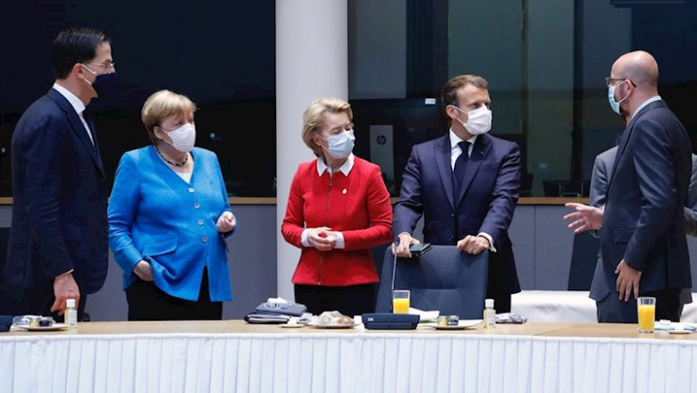 ep rutte merkel von der leyen macron y michel en bruselas ep rutte merkel von der leyen macron y michel en bruselas