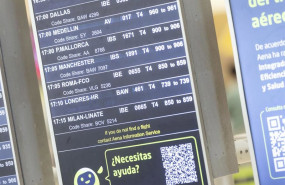 ep archivo   una pantalla informativa en el aeropuerto adolfo suarez madrid barajas a 1 de agosto de