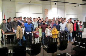 ep el director gerente del centro de asuntos taurinos cat miguel abellan asiste al inicio de los