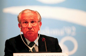 ep el expresidente del coi juan antonio samaranch torello en la inauguracion de los juegos olimpicos