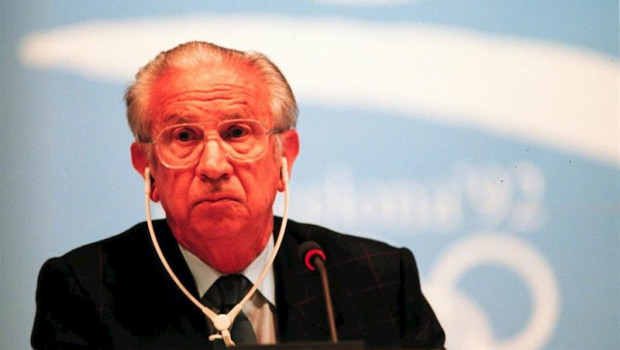 ep el expresidente del coi juan antonio samaranch torello en la inauguracion de los juegos olimpicos