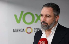 ep el lider de vox santiago abascal atiende a medios de comunicacion en la sede del partido a 1 de