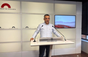 ep el portavoz de elite taxi tito alvarez en rueda de prensa este miercoles en el parlament