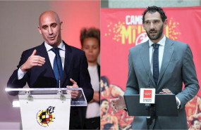 ep el presidente de la real federacion espanola de futbol rfef luis rubiales y el de la federacion