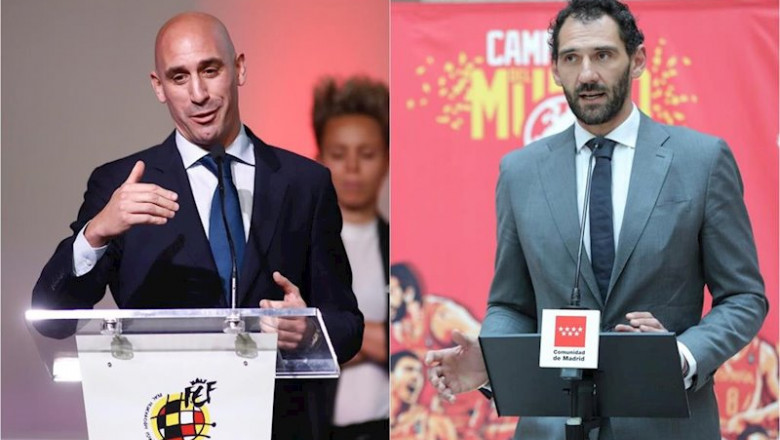 ep el presidente de la real federacion espanola de futbol rfef luis rubiales y el de la federacion