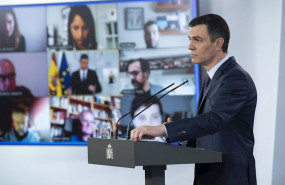 ep el presidente del gobierno pedro sanchez comparece en una rueda de prensa telematica