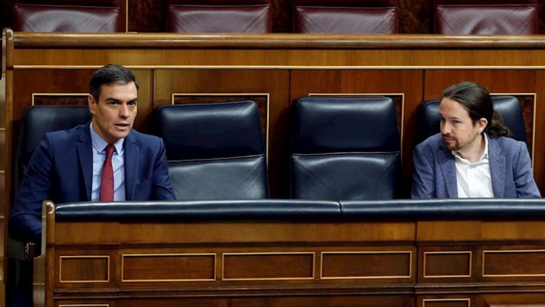 El presidente del Gobierno, Pedro Sánchez (i), y el vicepresidente segundo, Pablo Iglesias (d) | Pool ep el presidente del gobierno pedro sanchez i y el vicepresidente segundo pablo iglesias d