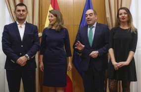 ep la ministra de trabajo y economia social yolanda diaz se reune con asociaciones de trabajadores