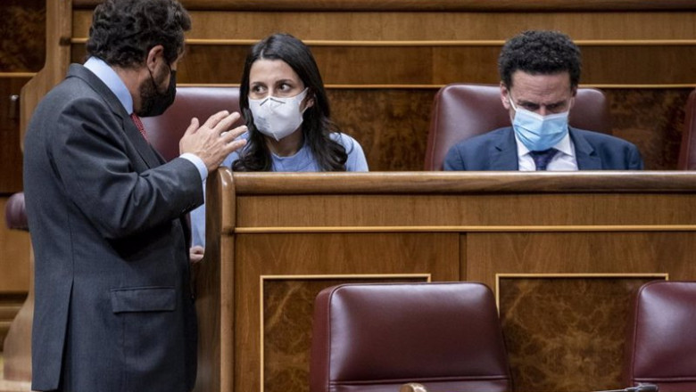 ep la presidenta de ciudadanos ines arrimadas y el vicesecretario general y portavoz nacional de